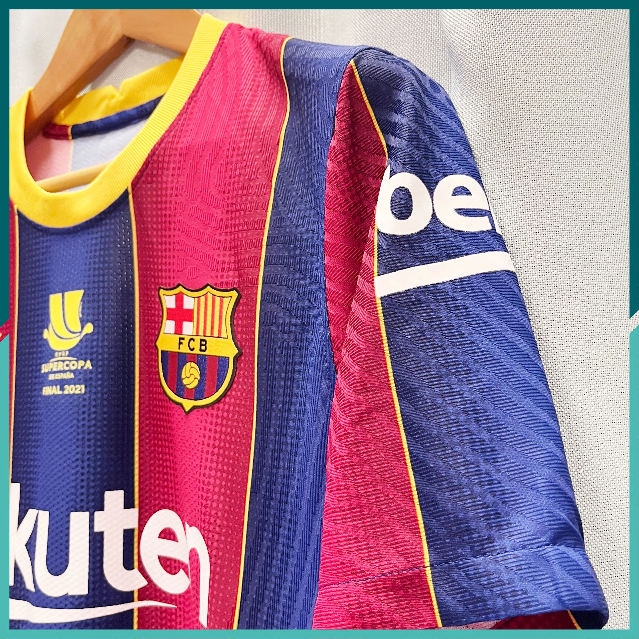 [連熨字、臂章、對賽日期] Player Issue 2020-21 巴塞隆拿主場球衣 - Image 5