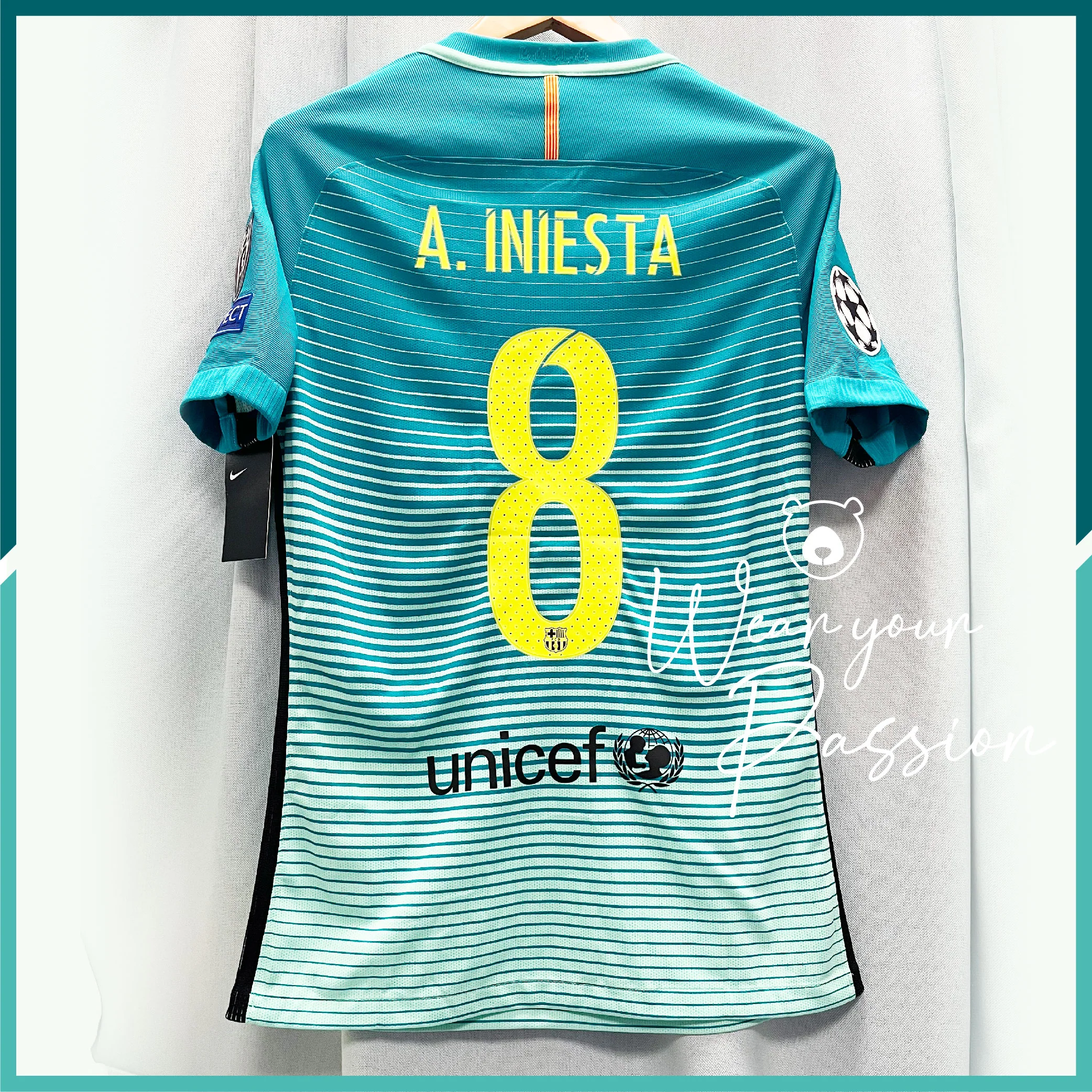 [連熨字、臂章] Player Issue 2016-17 巴塞隆拿第二作客球衣 - Image 2