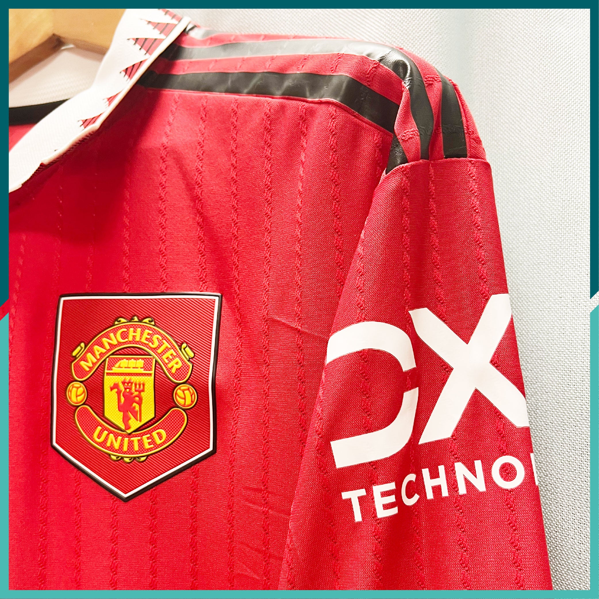 [連熨字、臂章] Player Issue 2022-23 曼聯主場長袖球衣 - Image 4