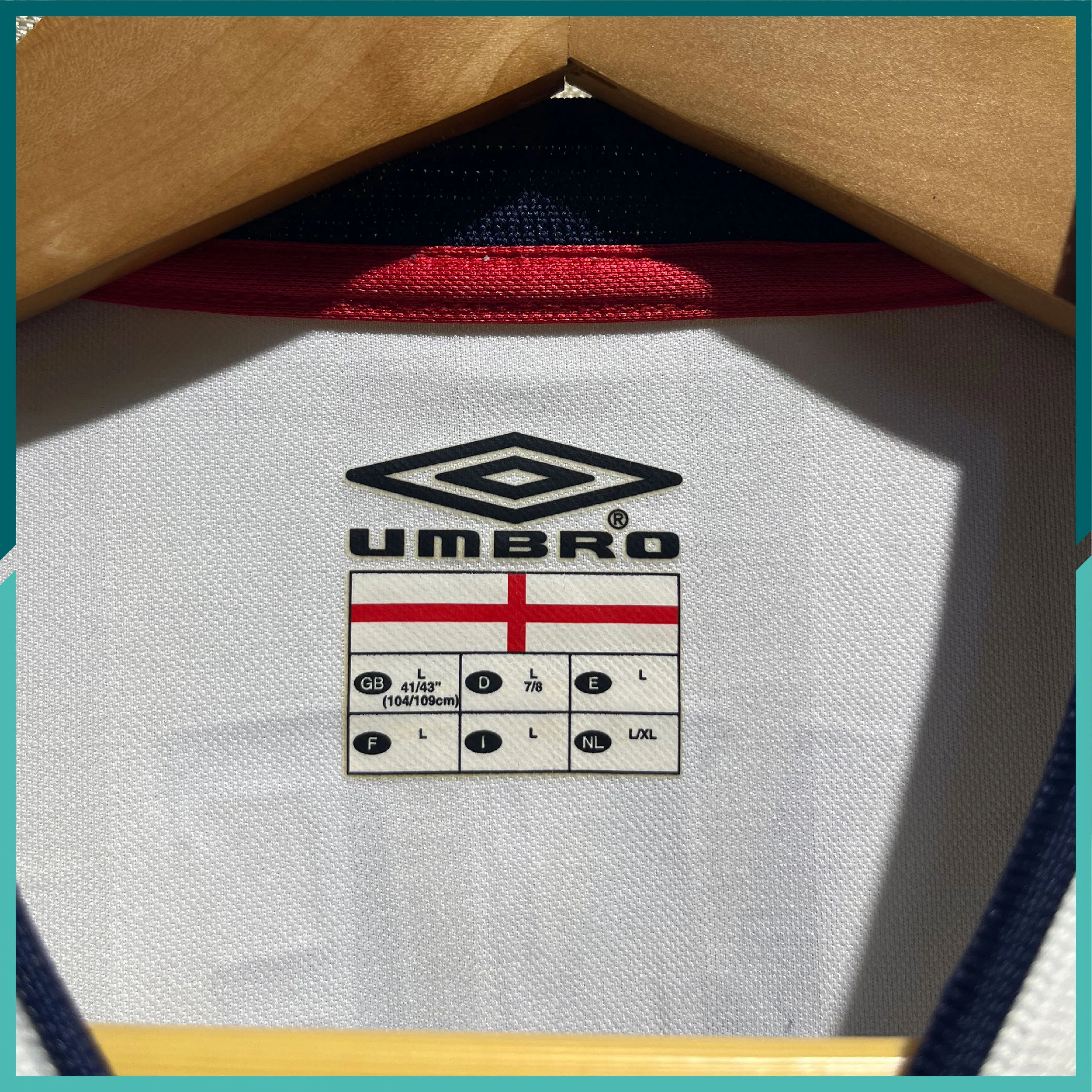 2001-02 英格蘭主場球衣 - Image 5